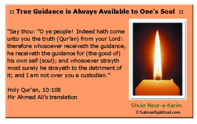 True Guidance is Always Available to One’s Soul