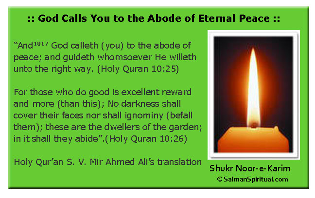 God Calls You to the Abode of Eternal Peace