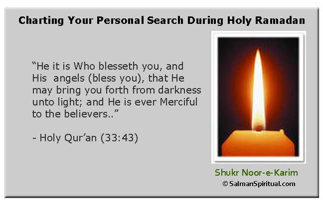 Three Projects For Charting Your Personal Spiritual Search During Holy Ramadan